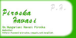 piroska havasi business card